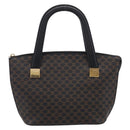 CELINE Macadam Hand Bag PVC Black Gold Tone Auth BA16891-2