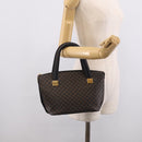 CELINE Macadam Hand Bag PVC Black Gold Tone Auth BA16891-24