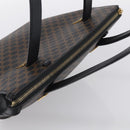 CELINE Macadam Hand Bag PVC Black Gold Tone Auth BA16891-6
