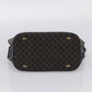 CELINE Macadam Hand Bag PVC Black Gold Tone Auth BA16891-9