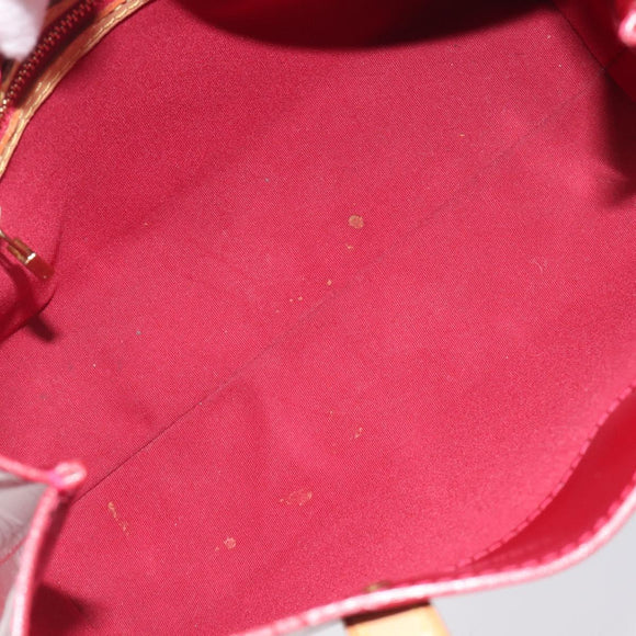 LOUIS VUITTON Monogram Vernis Reade PM Bag Pomme D'amour M91990 LV Auth BA16893