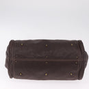 Chloe Paddington Hand Bag Leather Brown Gold Tone Auth BA16895V-10