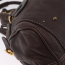 Chloe Paddington Hand Bag Leather Brown Gold Tone Auth BA16895V-11