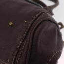Chloe Paddington Hand Bag Leather Brown Gold Tone Auth BA16895V-12