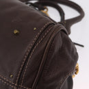 Chloe Paddington Hand Bag Leather Brown Gold Tone Auth BA16895V-14