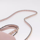 Valentino Rock Studs Hand Bag Leather 2way Pink Gold Tone Auth BA16896V-11