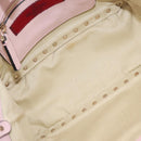Valentino Rock Studs Hand Bag Leather 2way Pink Gold Tone Auth BA16896V-20