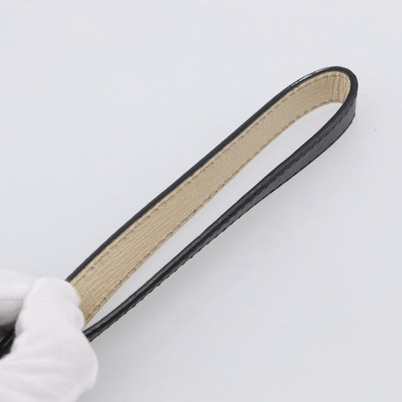 Salvatore Ferragamo Clutch Bag Leather Ivory Gold Tone Auth BA16897