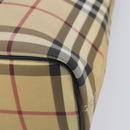 BURBERRY Nova Check Hand Bag PVC Beige Auth BA16900A-13