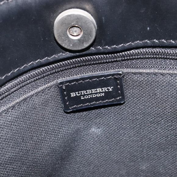 BURBERRY Nova Check Hand Bag PVC Beige Auth BA16900A