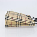 BURBERRY Nova Check Hand Bag PVC Beige Auth BA16900A-4