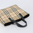 BURBERRY Nova Check Hand Bag PVC Beige Auth BA16900A-6
