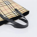 BURBERRY Nova Check Hand Bag PVC Beige Auth BA16900A-7