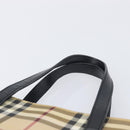 BURBERRY Nova Check Hand Bag PVC Beige Auth BA16900A-8