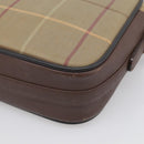 Burberrys Nova Check Shoulder Bag Canvas Brown Gold Tone Auth BA16901-13