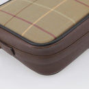 Burberrys Nova Check Shoulder Bag Canvas Brown Gold Tone Auth BA16901-14