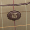 Burberrys Nova Check Shoulder Bag Canvas Brown Gold Tone Auth BA16901-16