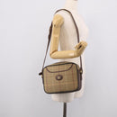 Burberrys Nova Check Shoulder Bag Canvas Brown Gold Tone Auth BA16901-22