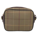 Burberrys Nova Check Shoulder Bag Canvas Brown Gold Tone Auth BA16901-3