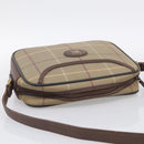 Burberrys Nova Check Shoulder Bag Canvas Brown Gold Tone Auth BA16901-6