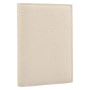 BVLGARI Card Case Leather Ivory Silver Auth BA16902V-1