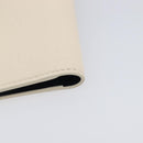 BVLGARI Card Case Leather Ivory Silver Auth BA16902V-10