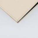 BVLGARI Card Case Leather Ivory Silver Auth BA16902V-11