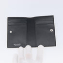 BVLGARI Card Case Leather Ivory Silver Auth BA16902V-12