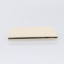BVLGARI Card Case Leather Ivory Silver Auth BA16902V-4