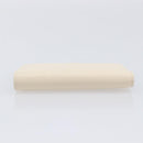 BVLGARI Card Case Leather Ivory Silver Auth BA16902V-5