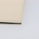 BVLGARI Card Case Leather Ivory Silver Auth BA16902V-8