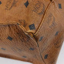 MCM Vicetos Shoulder Bag PVC Leather Brown Gold Tone Auth BA16903-13