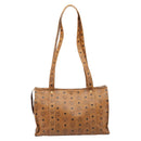 MCM Vicetos Shoulder Bag PVC Leather Brown Gold Tone Auth BA16903-3