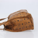 MCM Vicetos Shoulder Bag PVC Leather Brown Gold Tone Auth BA16903-5