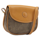 GUCCI Shoulder Bag Leather Brown Gold Tone 007 14 3074 Auth BA16906-1