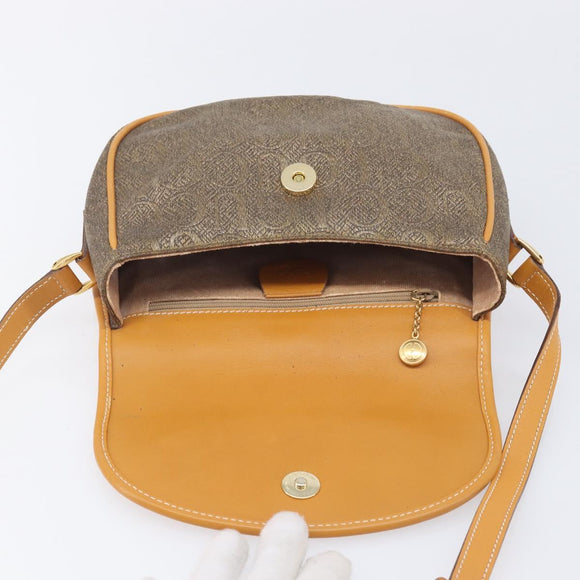 GUCCI Shoulder Bag Leather Brown Gold Tone 007 14 3074 Auth BA16906