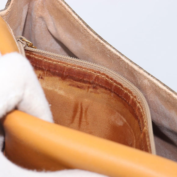 GUCCI Shoulder Bag Leather Brown Gold Tone 007 14 3074 Auth BA16906