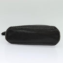 BALLY Quilted Chain Shoulder Bag Leather Black Gold Auth BA1691-5