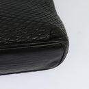 BALLY Quilted Chain Shoulder Bag Leather Black Gold Auth BA1691-16