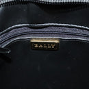 BALLY Quilted Chain Shoulder Bag Leather Black Gold Auth BA1691-17