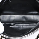 BALLY Quilted Chain Shoulder Bag Leather Black Gold Auth BA1691-12