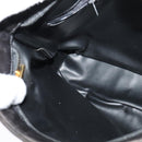 BALLY Quilted Chain Shoulder Bag Leather Black Gold Auth BA1691-19