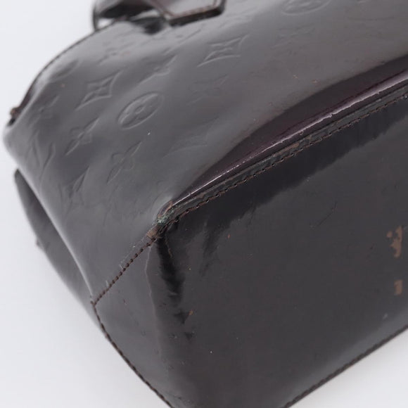 LOUIS VUITTON Monogram Vernis Wilshire PM Hand Bag Amarante M93641 Auth BA16910