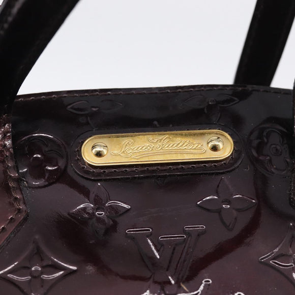 LOUIS VUITTON Monogram Vernis Wilshire PM Hand Bag Amarante M93641 Auth BA16910