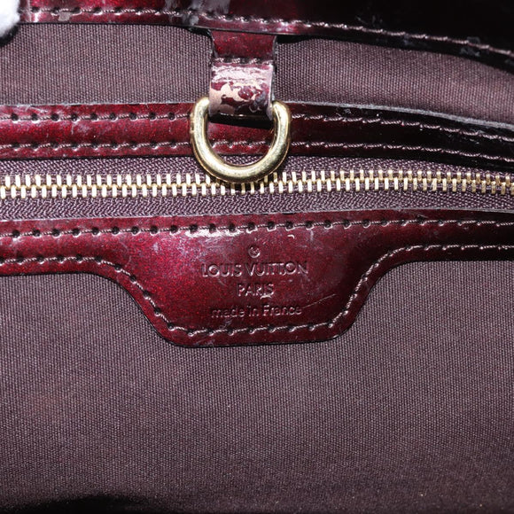 LOUIS VUITTON Monogram Vernis Wilshire PM Hand Bag Amarante M93641 Auth BA16910