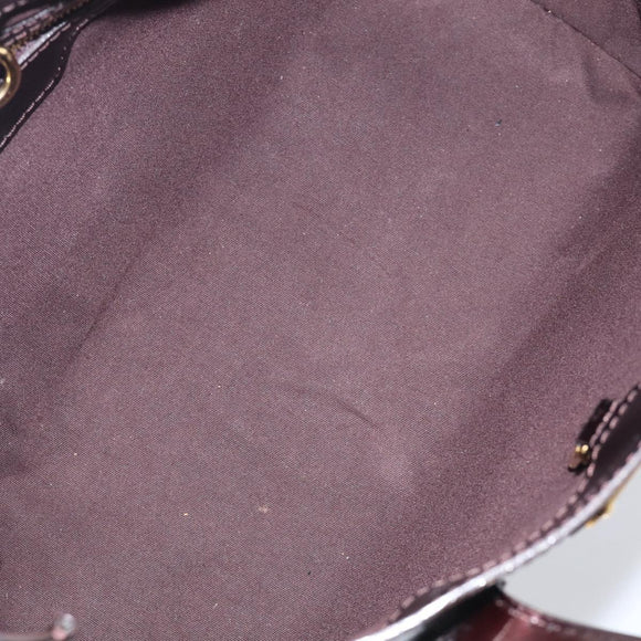LOUIS VUITTON Monogram Vernis Wilshire PM Hand Bag Amarante M93641 Auth BA16910