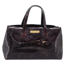 LOUIS VUITTON Monogram Vernis Wilshire PM Hand Bag Amarante M93641 Auth BA16910-2
