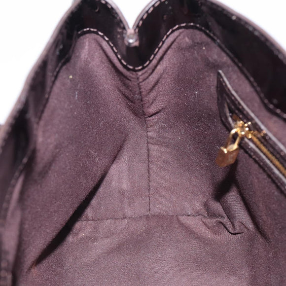LOUIS VUITTON Monogram Vernis Wilshire PM Hand Bag Amarante M93641 Auth BA16910