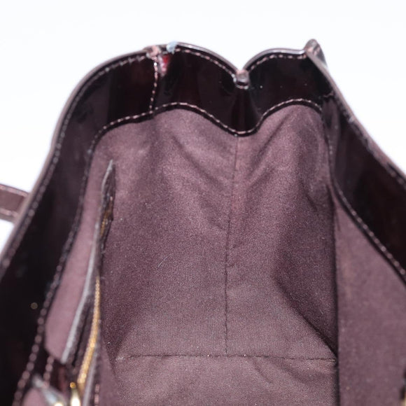 LOUIS VUITTON Monogram Vernis Wilshire PM Hand Bag Amarante M93641 Auth BA16910