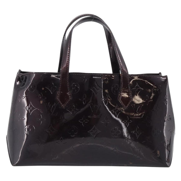 LOUIS VUITTON Monogram Vernis Wilshire PM Hand Bag Amarante M93641 Auth BA16910